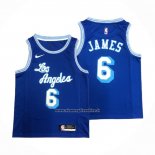 Maglia Los Angeles Lakers LeBron James #6 Hardwood Classic 2021-2022 blu